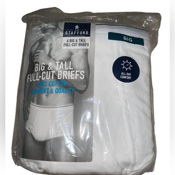 NIB STAFFORD Big and tall full cut briefs size 50 MSRP $38 - Picture 1 of 3